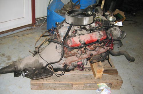 ausgebauter V8 Chevy Diesel Motor
